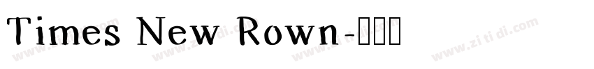 Times New Rown字体转换